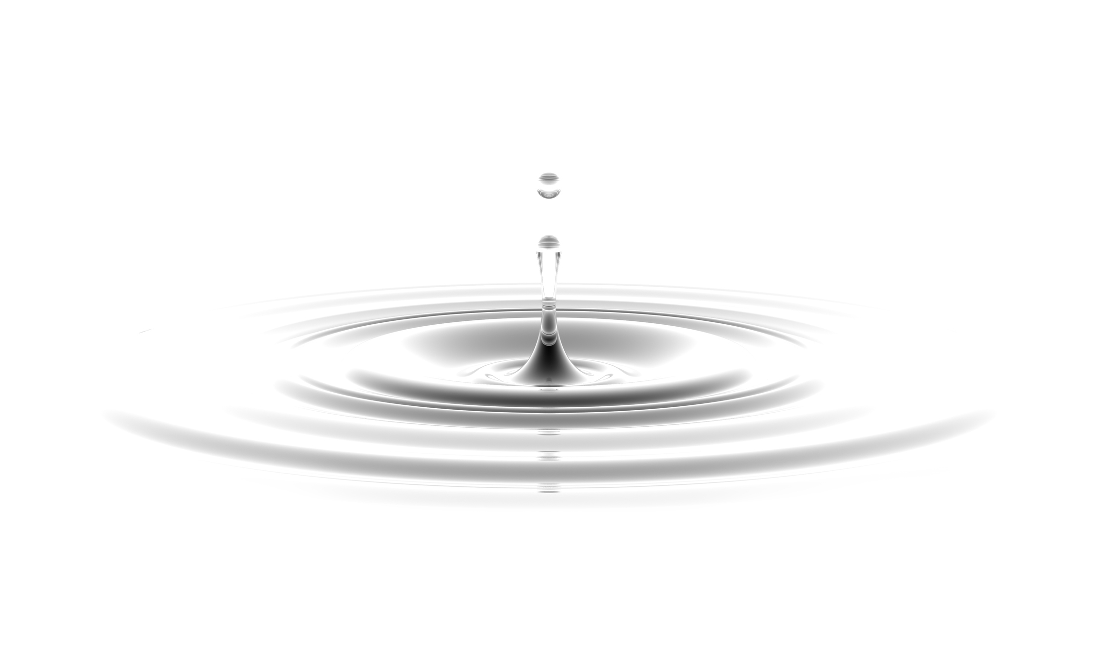 waterdrop on white background